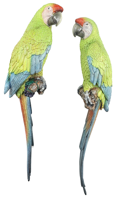 Resin Pair Buffons Macaws